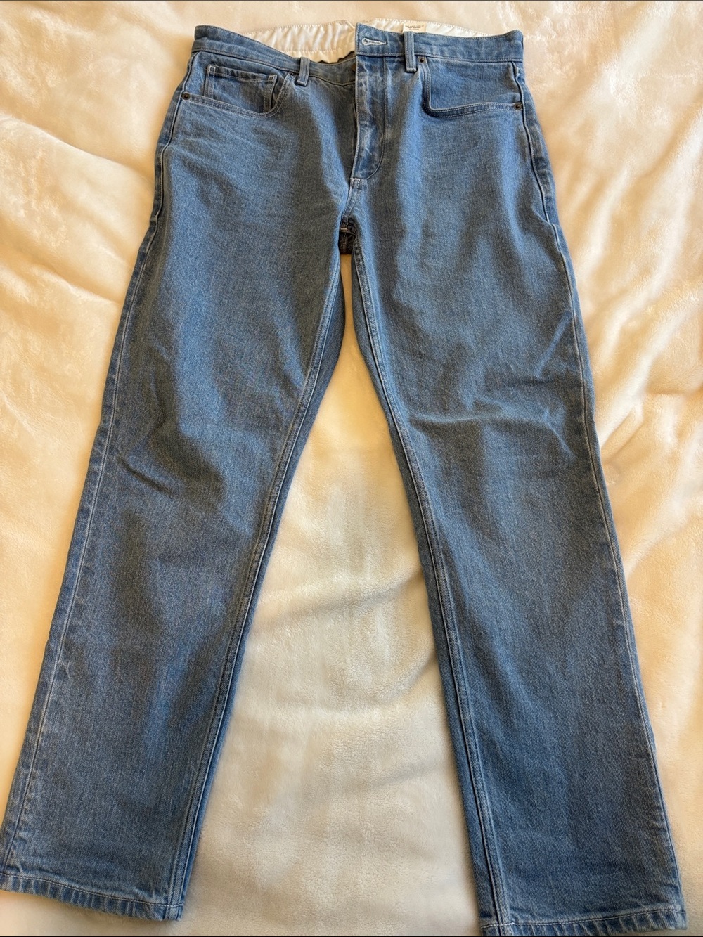 Atelier Munro Slim Straight Jeans — Faded Blue Denim